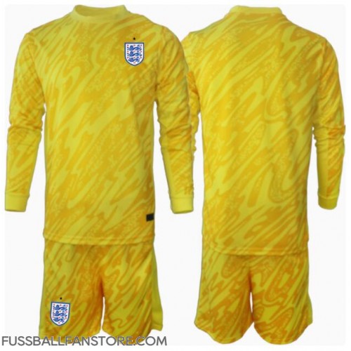 England Torwart Replik Auswärtstrikot Kinder EM 2024 Langarm (+ Kurze Hosen)